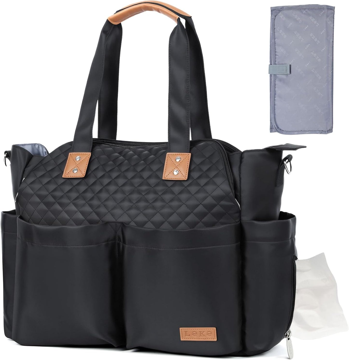 Baby Nappy Changing Bag Satchel Messenger Large Capacity, Arrow Print, Grey