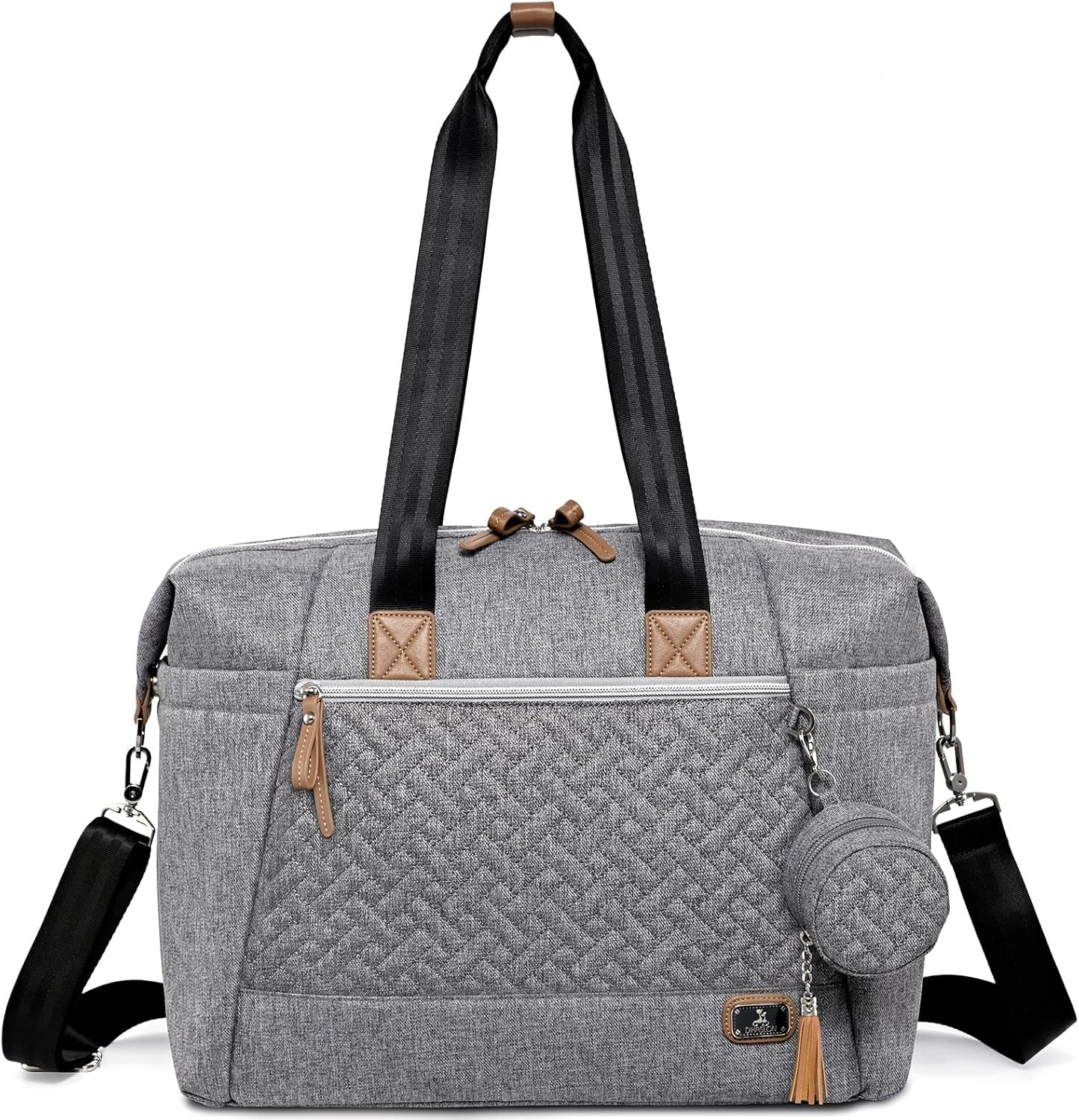 Baby Changing Bag, Large Nappy Bags for Mom and Dad, Stylish Travel Tote with Pacifier Holder and Changing Mat