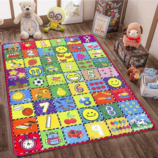 Baby Mats for Floor Alphabet Kids Rug Crawling Mat Play Rugs for Children Super Soft Non-Slip Colourful Foldable Playmats for Toddlers, 112 * 151Cm Extra Thick (0.6Cm)