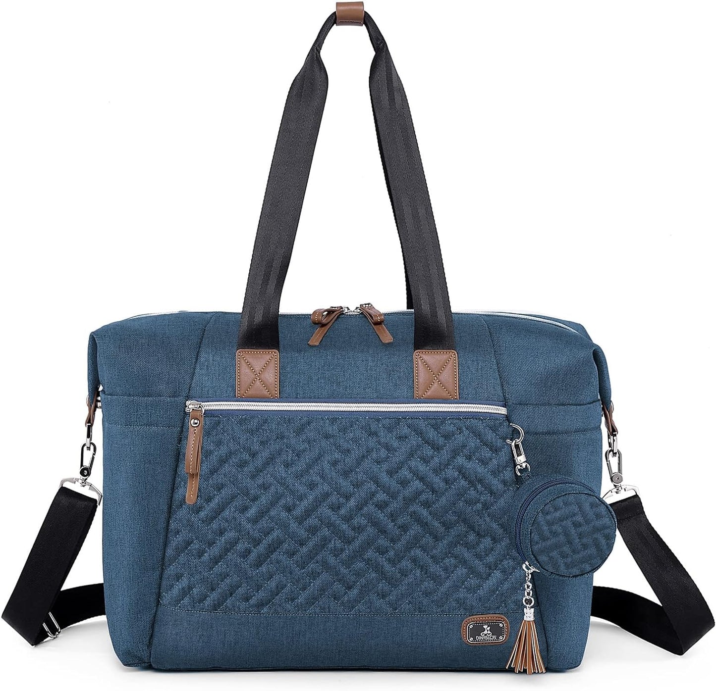 Baby Changing Bag, Large Nappy Bags for Mom and Dad, Stylish Travel Tote with Pacifier Holder and Changing Mat