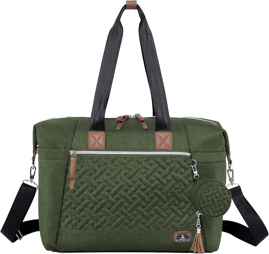 Baby Changing Bag, Large Nappy Bags for Mom and Dad, Stylish Travel Tote with Pacifier Holder and Changing Mat